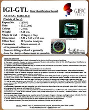 3.14/CT Natural Emerald Stone with Govt. Lab Certificate (12210)